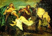 Eugene Delacroix la mise au tombeau Spain oil painting artist